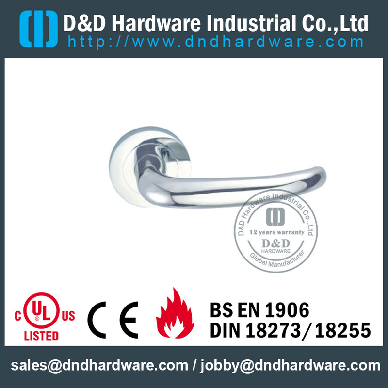 Stainless Steel 316 Popular Designer Lever Handle on Rose for Double Door -DDTH033