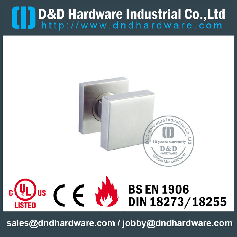 Grade 316 Hollow Square Shape Internal Door Knob for Bathroom Doors-DDTH030