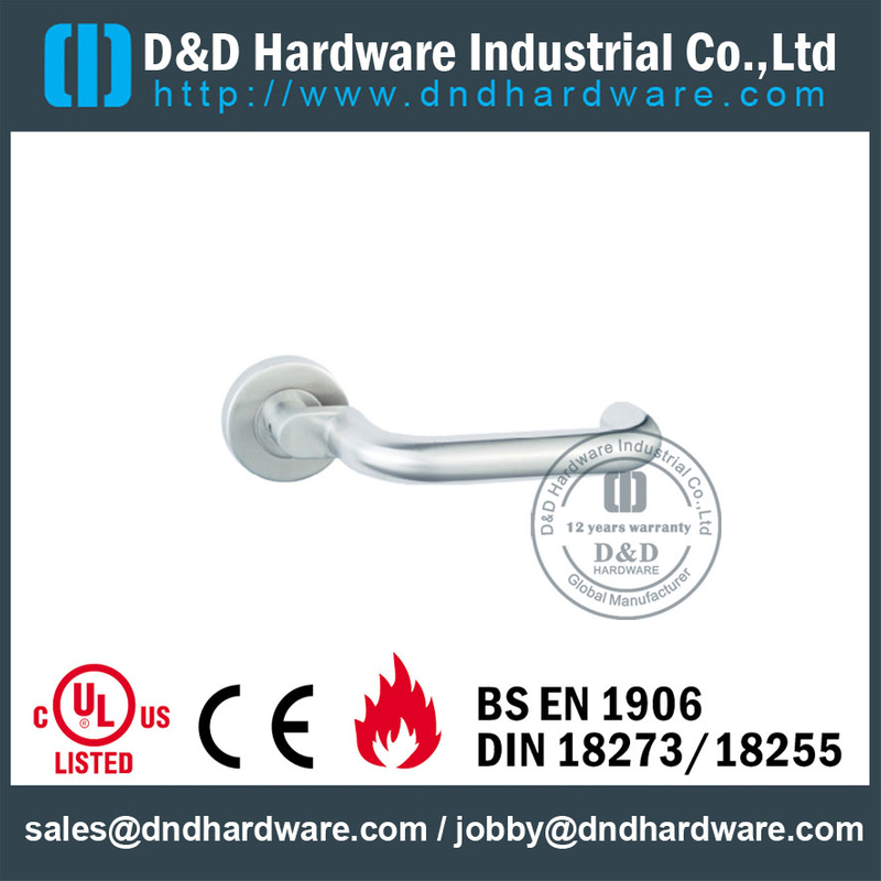 Grade 316 Mitred U Shape Front Door Handle for Hotel Single Doors-DDTH024