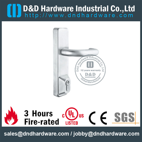 European Escutcheon Lever Trim with Fire rated for Commercial Double Steel Door -DDPD015