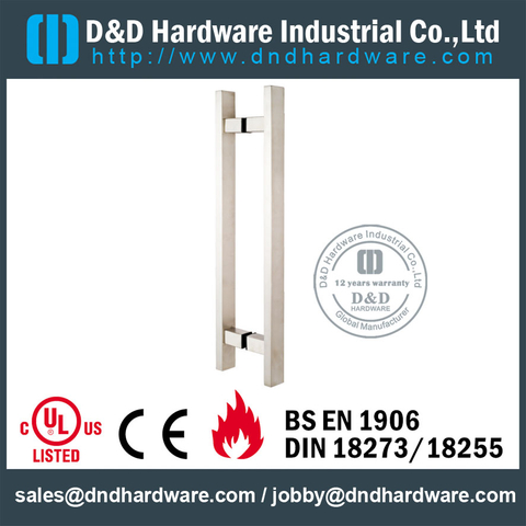 Grade 316 Pull Handle Square “T” Level Double Sided for Glass Door-DDPH016