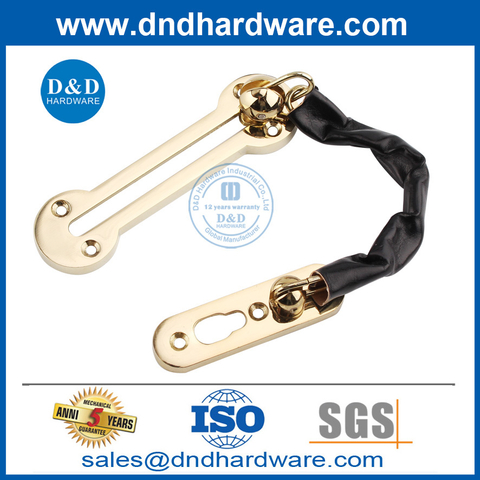 Polished Brass Zinc Alloy Security Door Chain Hardware Supplier-DDDG003