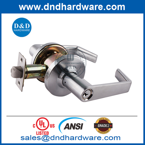 UL Listed ANSI Grade 2 Fireproof Lever Handle Lockset with Key-DDLK011