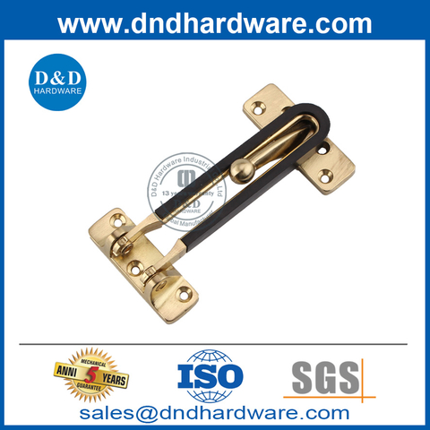 Golden Zinc Alloy Security Door Guard Lock for Inside Door-DDDG008