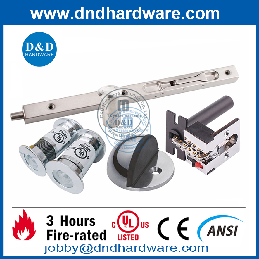 Stainless steel Fire Rated Emergency Escape UL CE Door Hardware for Interior doors