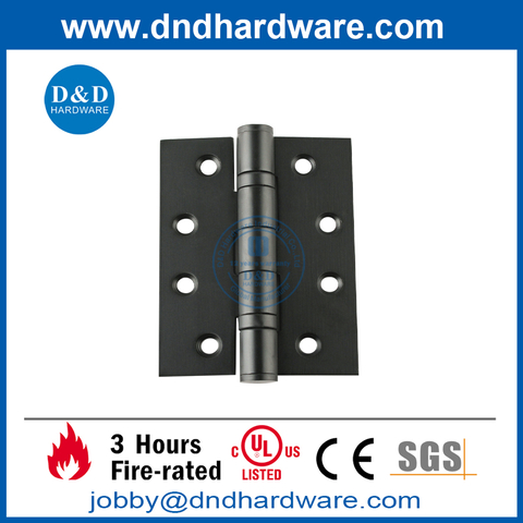SS304 4x3x3.0mm Fire Rated Black Finish Door Hinge for Metal Door -DDSS001