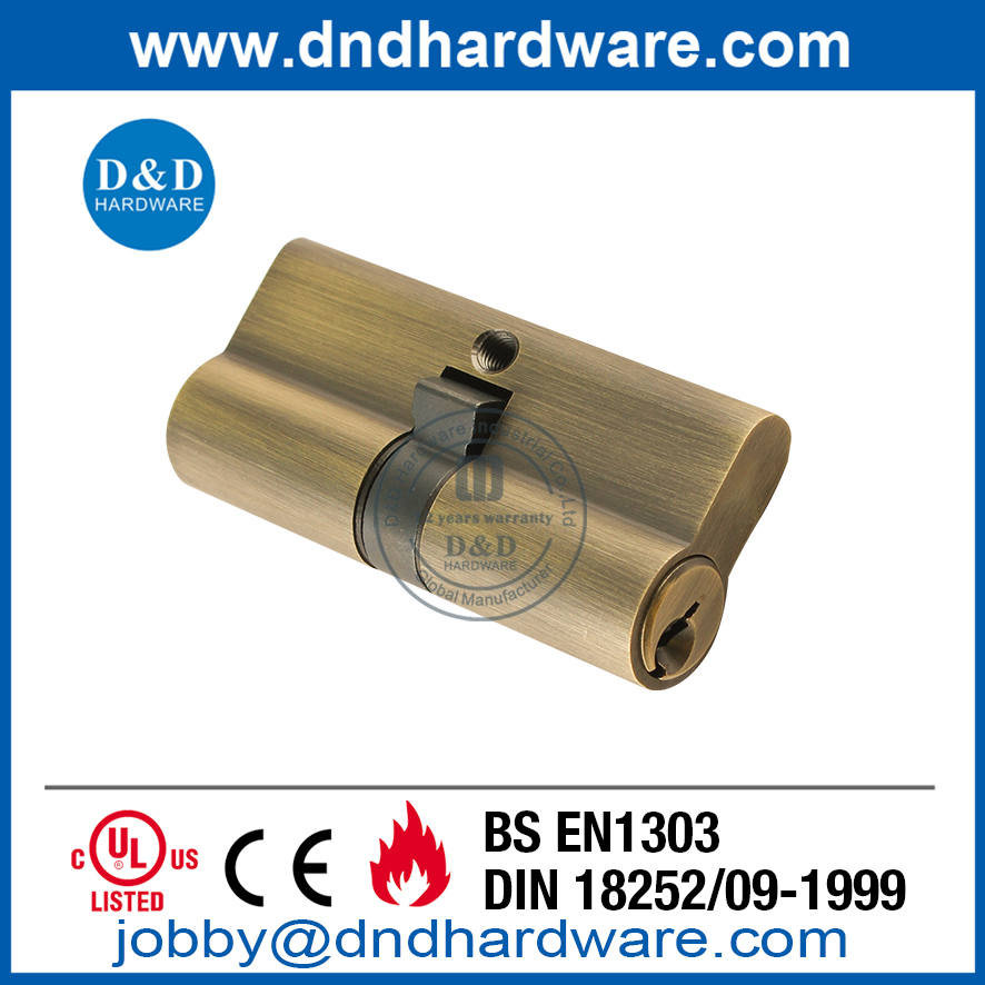 Solid Brass Antique Brass Euro Double Cylinder Lock-DDLC003