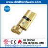 Euro EN 1303 Solid Brass Polished Brass Finish Thumb Turn single Cylinder Lock for Bathroom Door-DDLC007