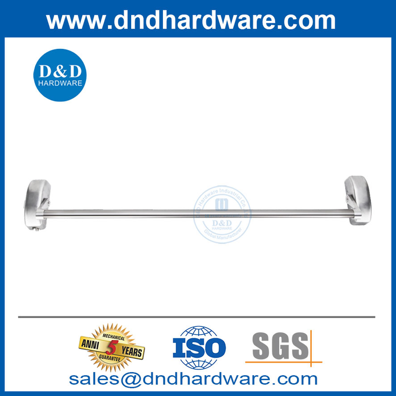 Rim Type Cross Bar Stainless Steel Panic Bars for Double Doors-DDPD021