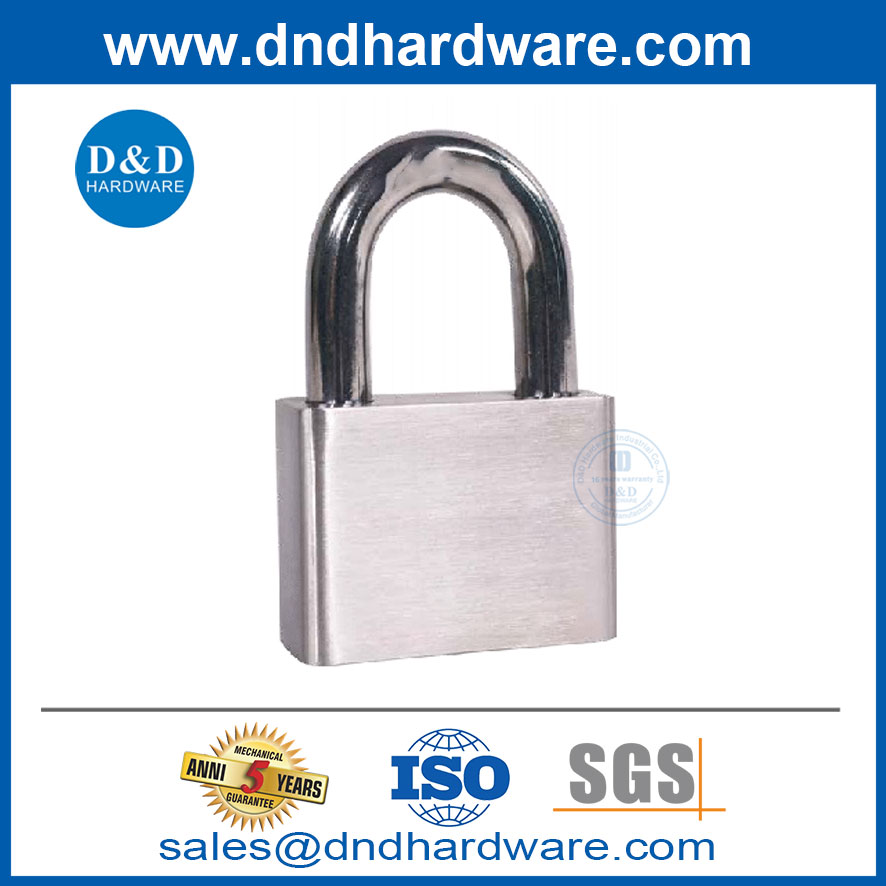 High Security Keyed Differ Stainless Steel and Brass Short Metal Shackle Safety Padlock-DDPL001