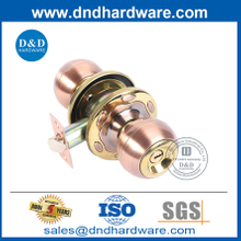Zinc Alloy Antique Copper and Polish Door Knob Lockset for Inside Door-DDLK054