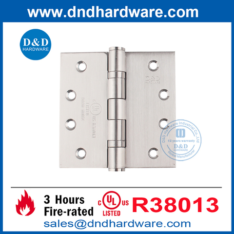 UL/cUL Listed Fire Resistance Square Stainless Steel Butt Hinge-DDSS001-FR-4X4X3.0
