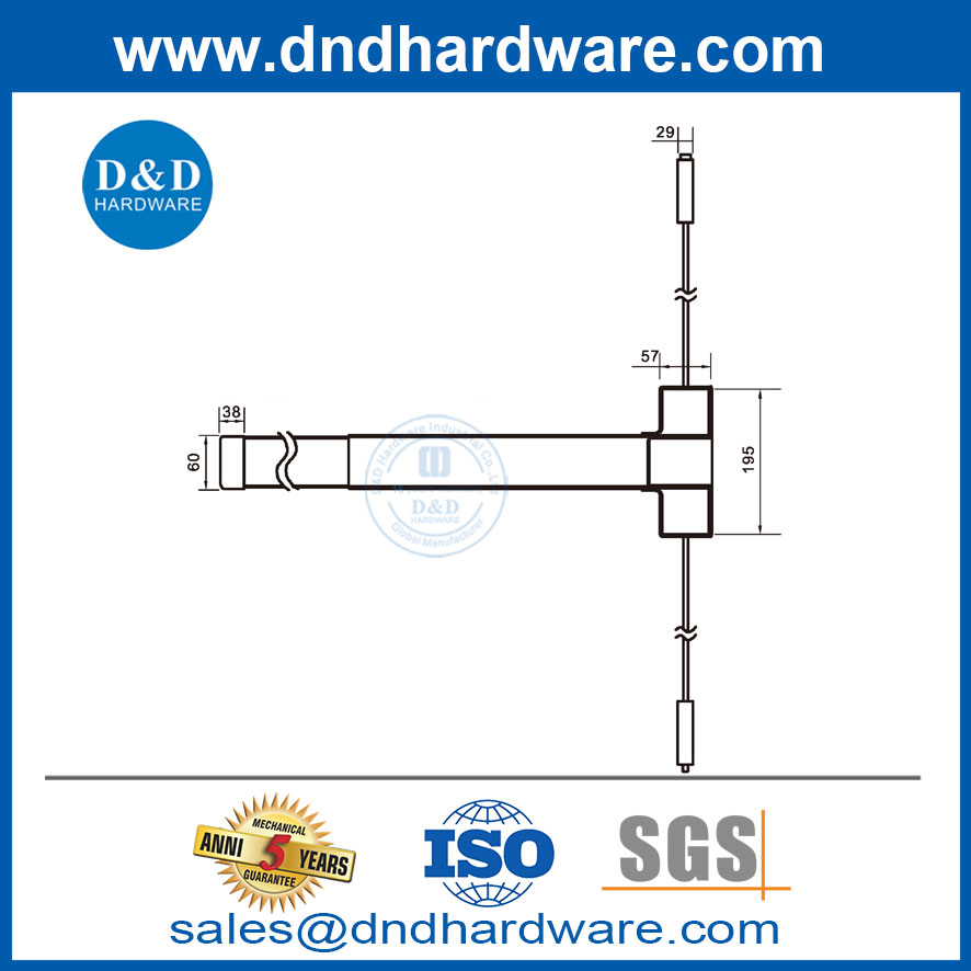 Door Lock Push Bar Stainless Steel Commercial Panic Door Hardware-DDPD002
