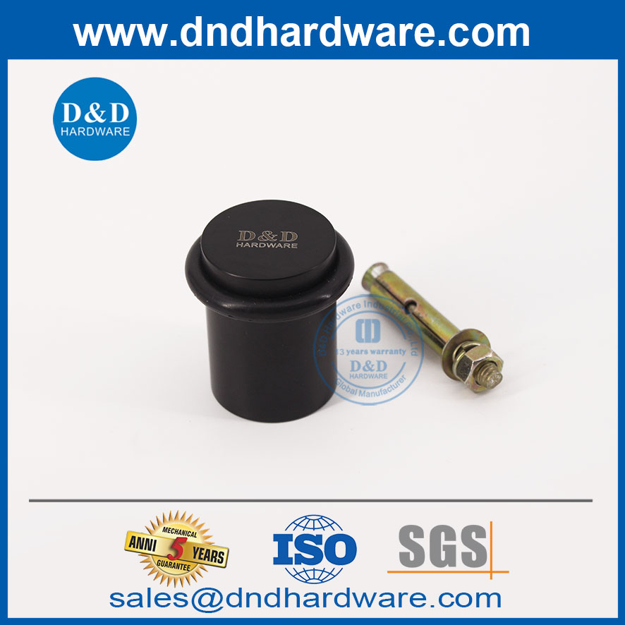 Stainless Steel Matt Black Safety Internal Door Stop-DDDS011