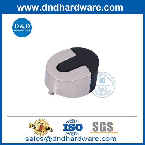 Safety Outside Door Stop in Zinc Alloy Satin Nickel Finish-DDDS006