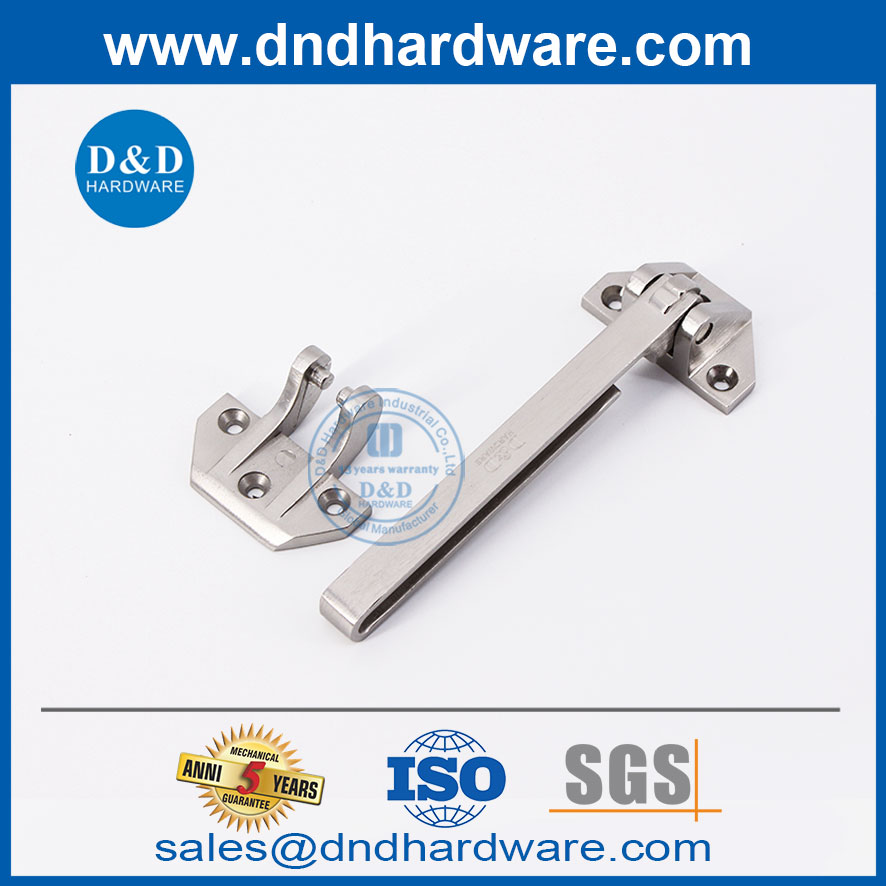 Hot Selling Zinc Silver Satin Nickel Door Guard for Outside Door-DDDG009