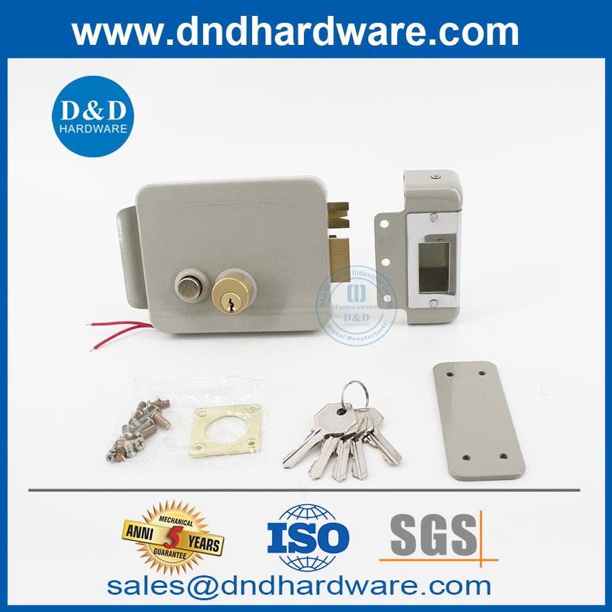 Smart Security Lock Hardware 12V Electric Rim Door Lock Manufacturers-DDRL044