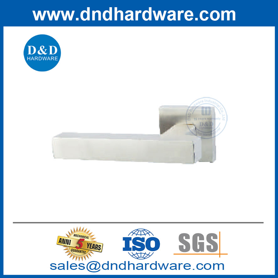 Good Quality Modern Satin 304 Stainless Steel Solid Lever Door Handle for Door-DDSH053
