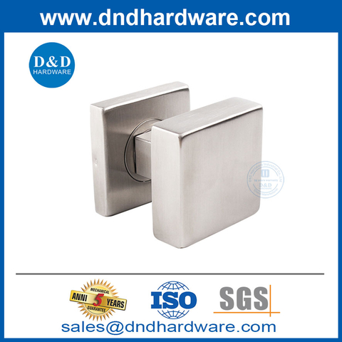 Stainless Steel Square Rosette Wooden Door Hollow Lever Handle Knob-DDTH030