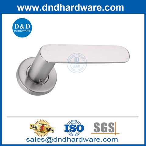 Stainless Steel Modern Interior Door Handle Luxury Round Rose Door Lever Handle-DDSH009