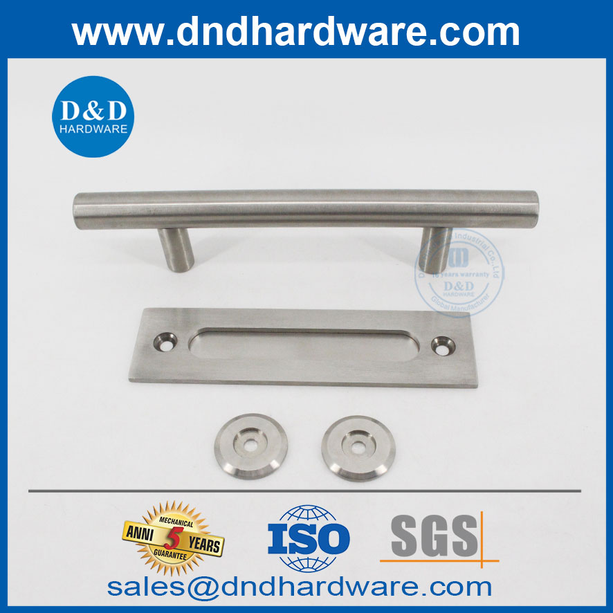 Stainless Steel Double Door Barn Door Hardware Flush Plull Handle-DDBD102