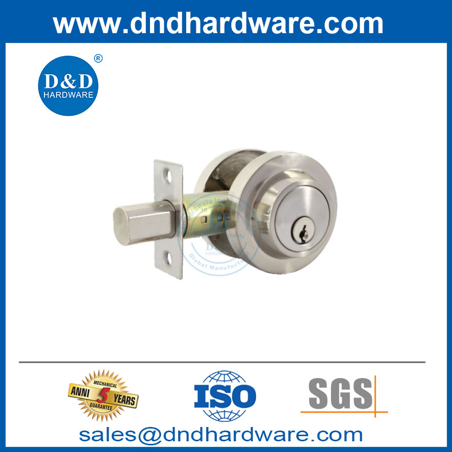 Modern Round Escutcheon Deadbolt Lock Tubular Door Lock for Entrance Doors-DDLK032
