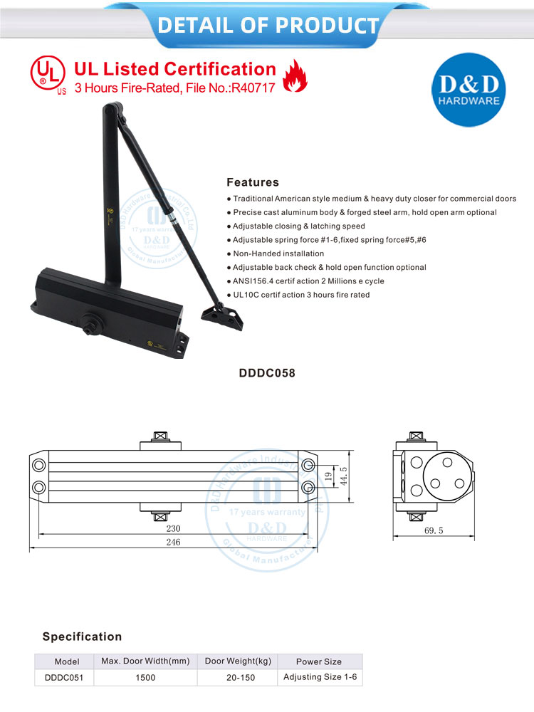 Fireproof Door Closer