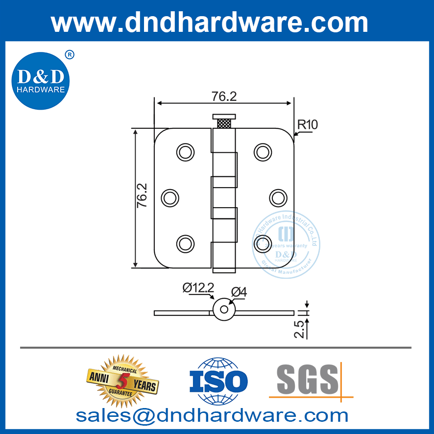 removable pin door hinge