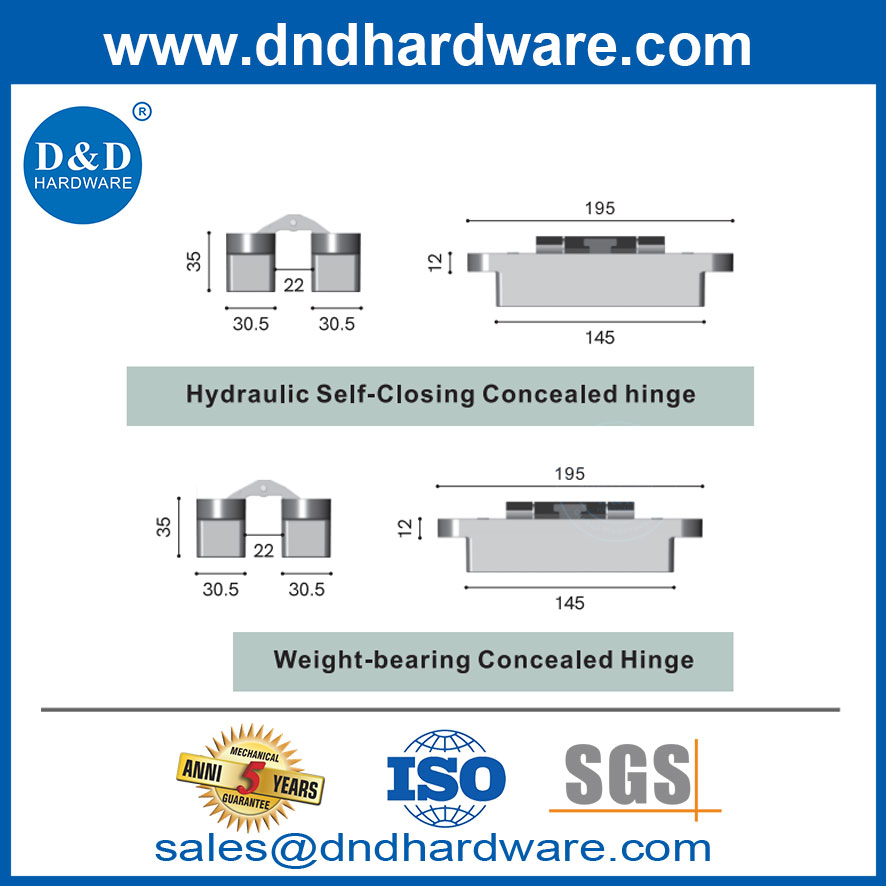 zinc alloy hidden hinge
