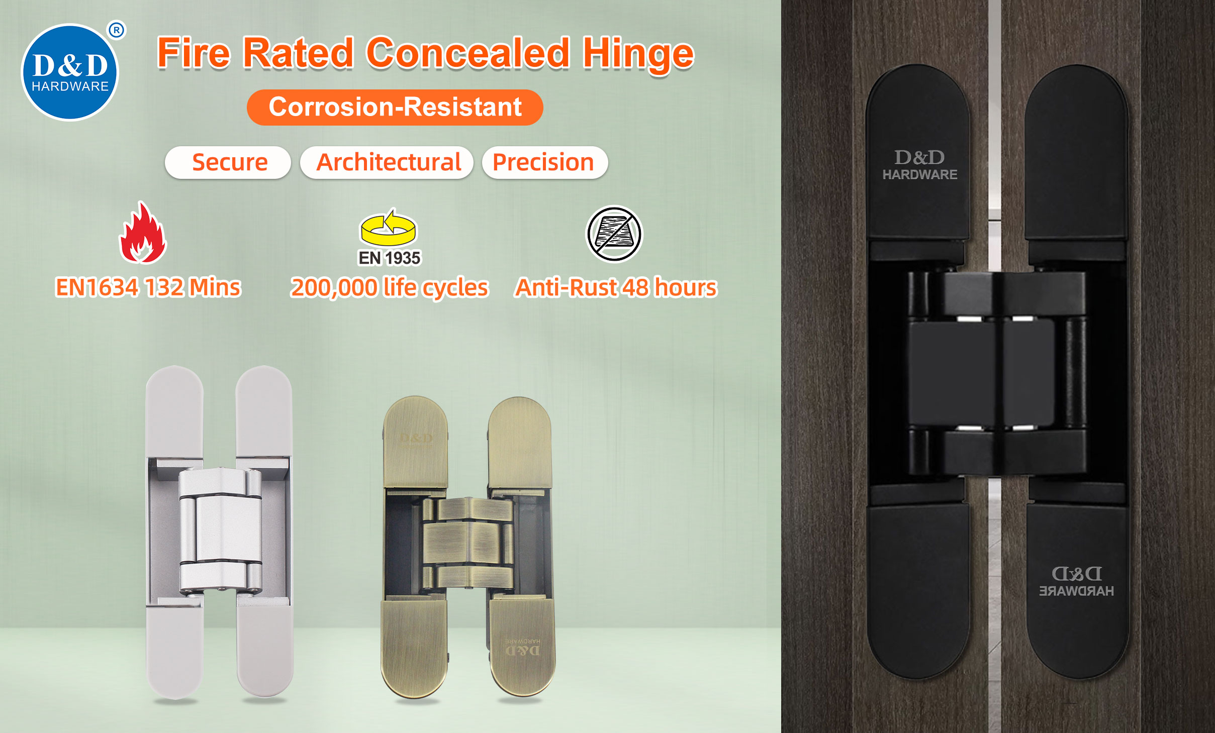 Heavy Duty Concealed Door Hinge for Internal Door