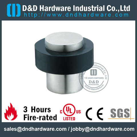 Zinc alloy round floor mounted door stopper for Sliding Door-DDDS038