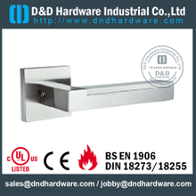 SUS304 good quality square tubular solid lever handle for Entry Door- DDSH178