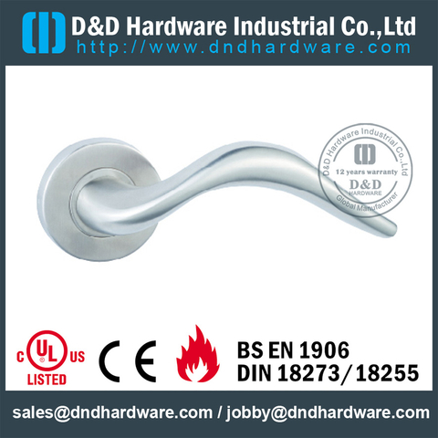 SUS304 good hand feeling crank solid handle for Metal Door - DDSH139 