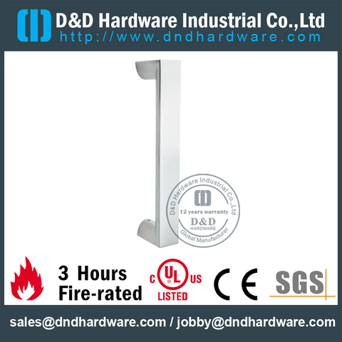 Grade 304 Square Level Double Sided Pull Handle for Glass Door-DDPH055