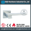 Antirust modern upright solid lever handle with square rose for Bathroom Door- DDSH111