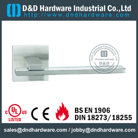 Stainless Steel 304 Solid Lever Handle for Interior Wooden Doors-DDSH077