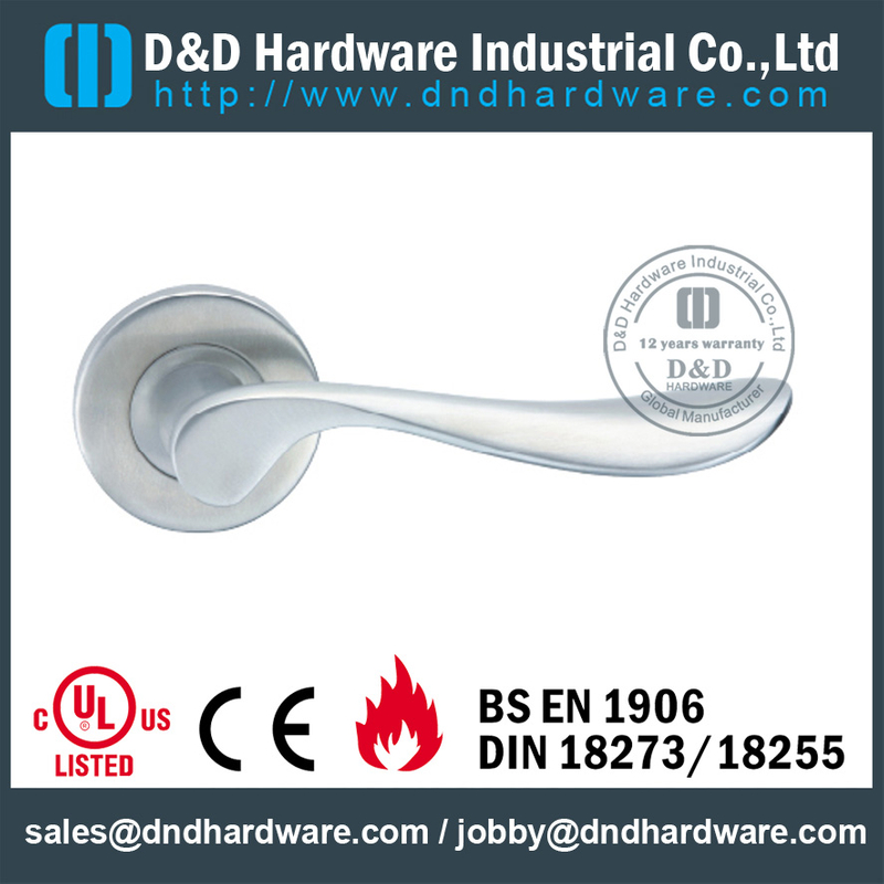SSS304 classical durable solid lever handle for Metal Door- DDSH121
