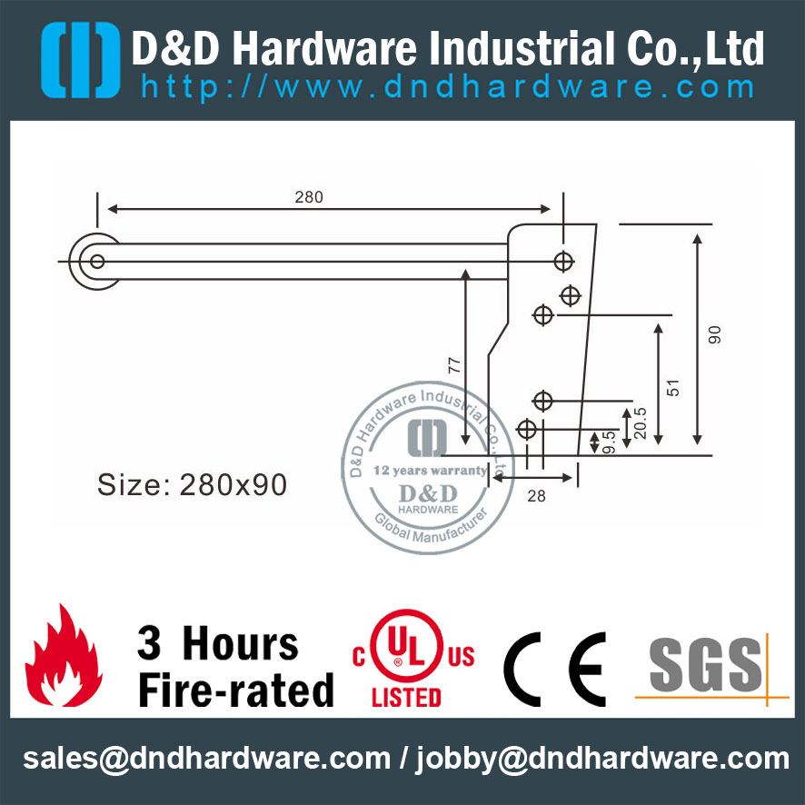SS304 hardware Door Coordinator - DDDR002-B