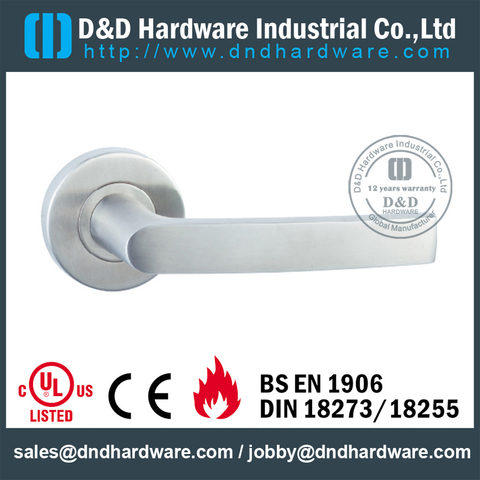 SUS304 good sale types solid handle with round rose for Bedroom Door - DDSH149