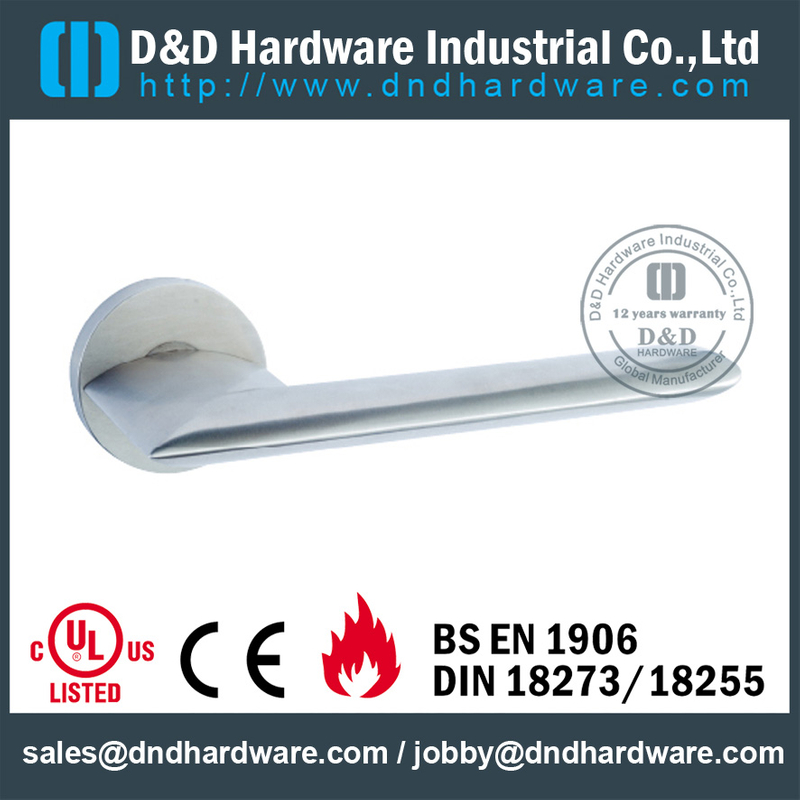Antirust classical flat lever solid handle for Metal Door - DDSH144