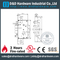 Brass Storeroom Sash Lock for Glass Door-DDML023