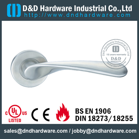 SSS or PSS 304 classical solid door handle for Interior Door - DDSH140 