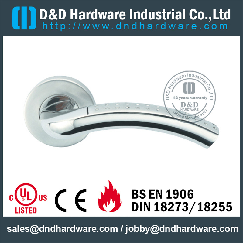 Stainless Steel 304 Thread Type Solid Lever Handle for Fire Doors-DDSH068