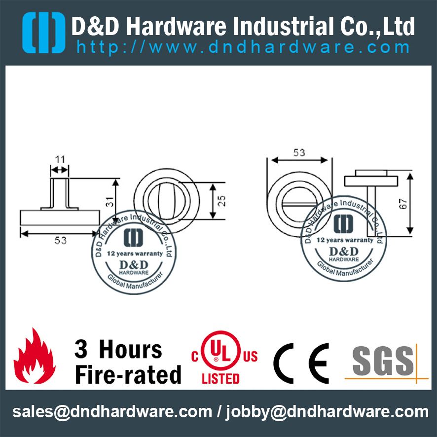 Stainless steel 304 round practical indicator for Bathroom Door -DDIK013