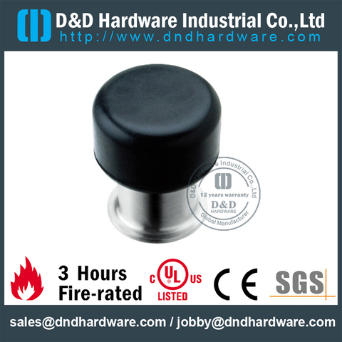 Stainless steel heavy-duty door stopper with rubber for Bathroom Door- DDDS098