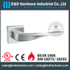  Stainless steel twisty solid lever handle with square rose for Indoor Door- DDSH057 