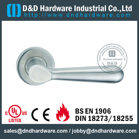 SUS316 modern design 3-hour fire solid handle for Commercial Door- DDSH053