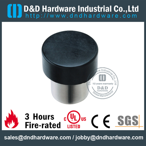 Stainless steel double cylindrical wall mounted door stop for Bath Door- DDDS093