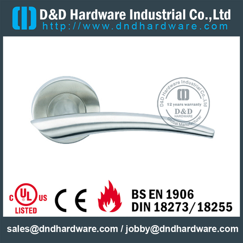 Cast Solid Stainless Steel Lever Handle for External Doors-DDSH079