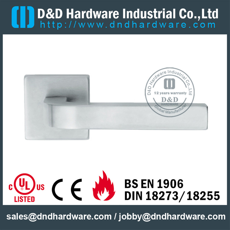 Stainless Steel 304 Interior Designer Solid Lever Handle for Fire Doors-DDSH203